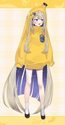 Shiina Amanogawa, Phase Connect, vtuber, banana, I really really really like this image
